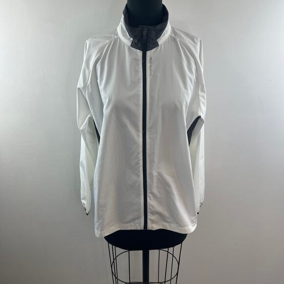 SUGOI White Black Versa Evo Jacket Mock Neck Raglan Sleeve Full-Zip XL X-Large - Picture 2 of 10